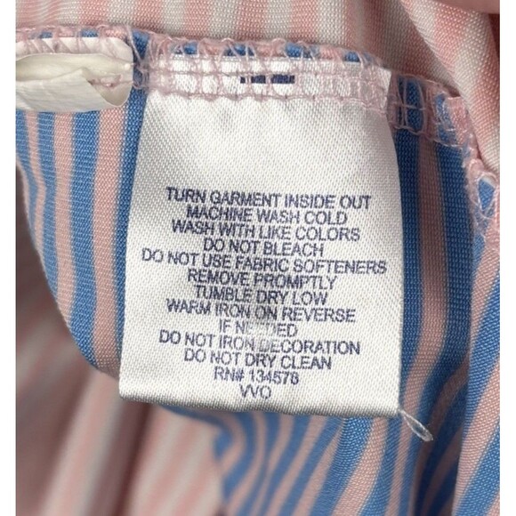 Vineyard vines men Large polo blue Pink Striped short sleeve lightweight Stretch - Picture 6 of 8